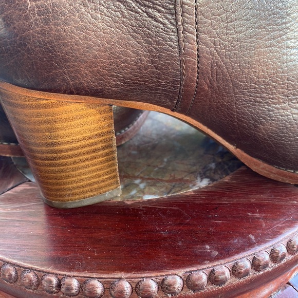 VintageCoach Womens Knee High Riding Boots Size 8 Brown Leather Tassels Western - Picture 9 of 16